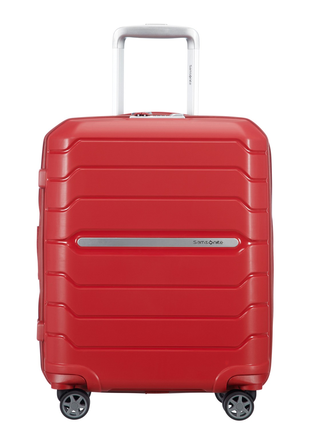 Samsonite Flux vergrootbare spinner 55 cm - voorkant rood