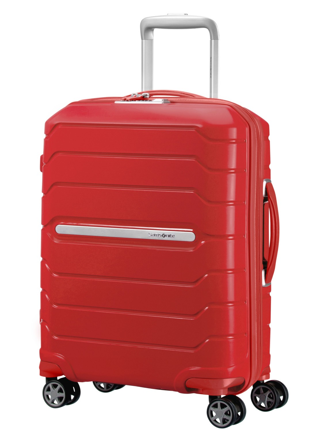 Samsonite Flux vergrootbare spinner 55 cm - voorkant 2 rood