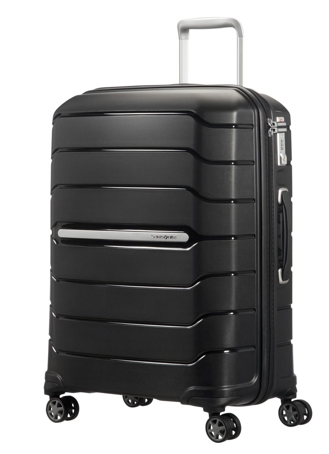Samsonite Flux vergrootbare spinner 68 cm - voorkant 2 zwart