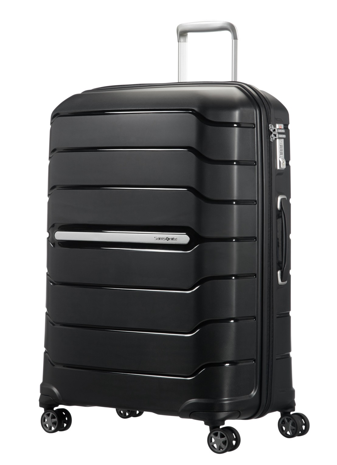 Samsonite Flux vergrootbare spinner 75 cm - voorkant 5 zwart