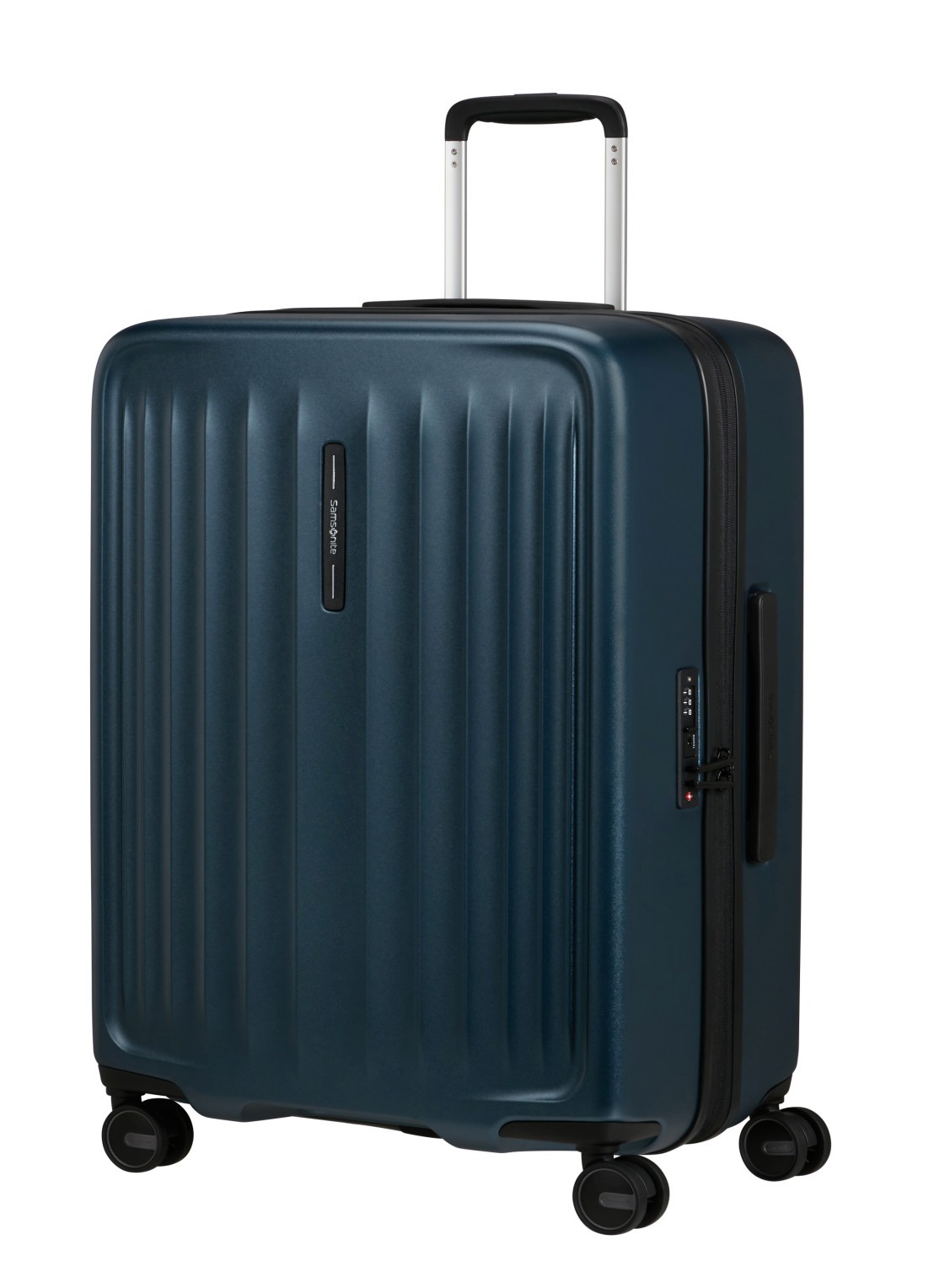 Samsonite Fyrm spinner 67 cm  - voorkant 5 staalblauw