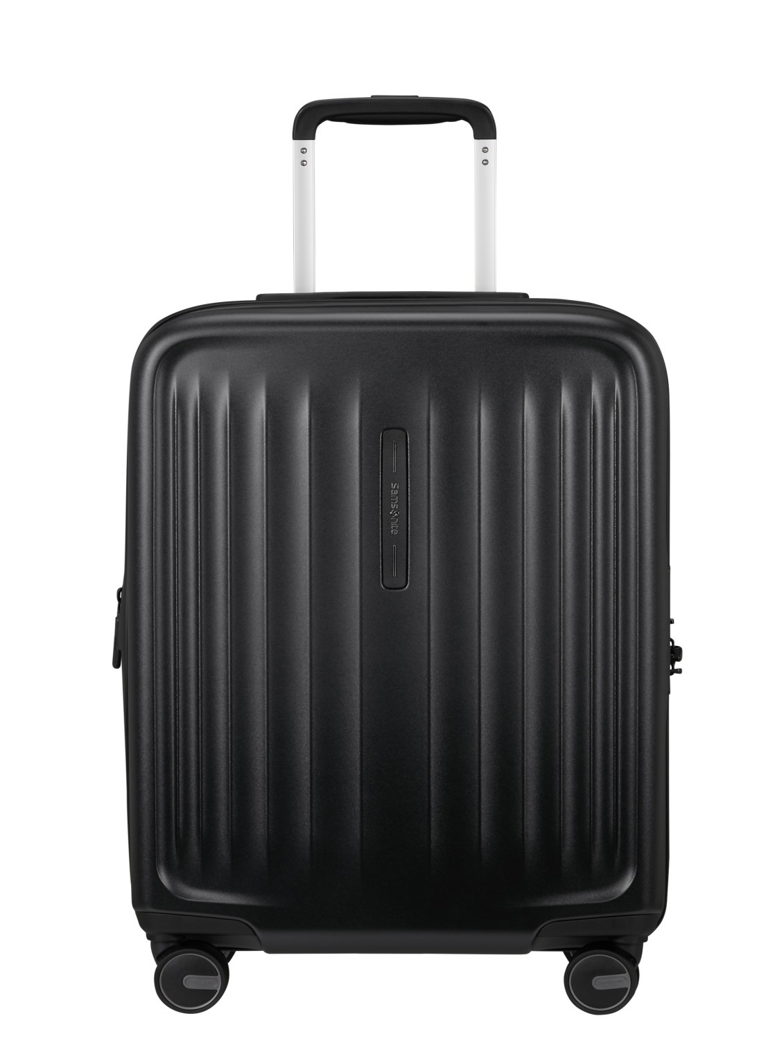 Samsonite Fyrm vergrootbare spinner 55 cm - voorkant 2 black / zwart