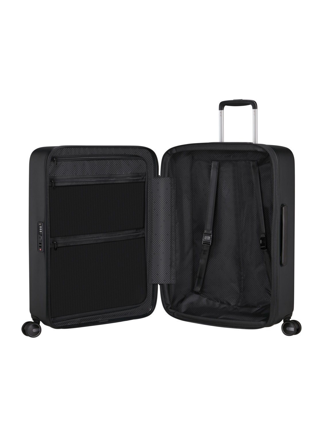 Samsonite Fyrm vergrootbare spinner 67 cm - voorkant 2 black / zwart
