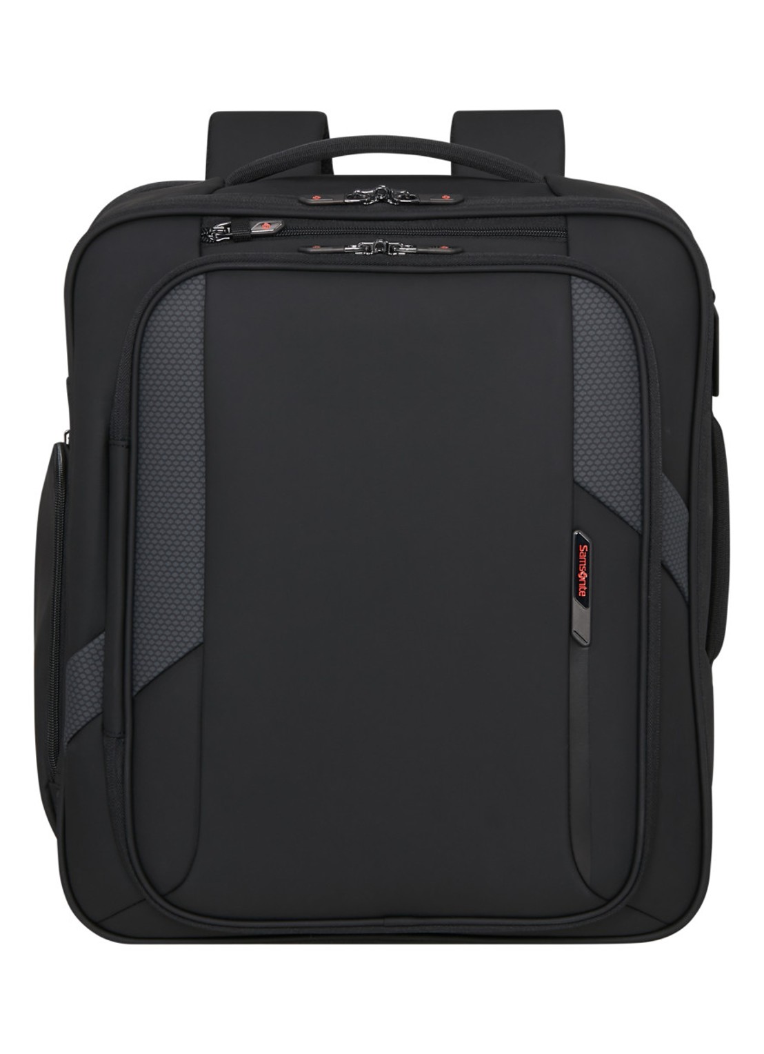 Samsonite Glazed M rugzak met 17 inch laptopvak - voorkant 2 zwart