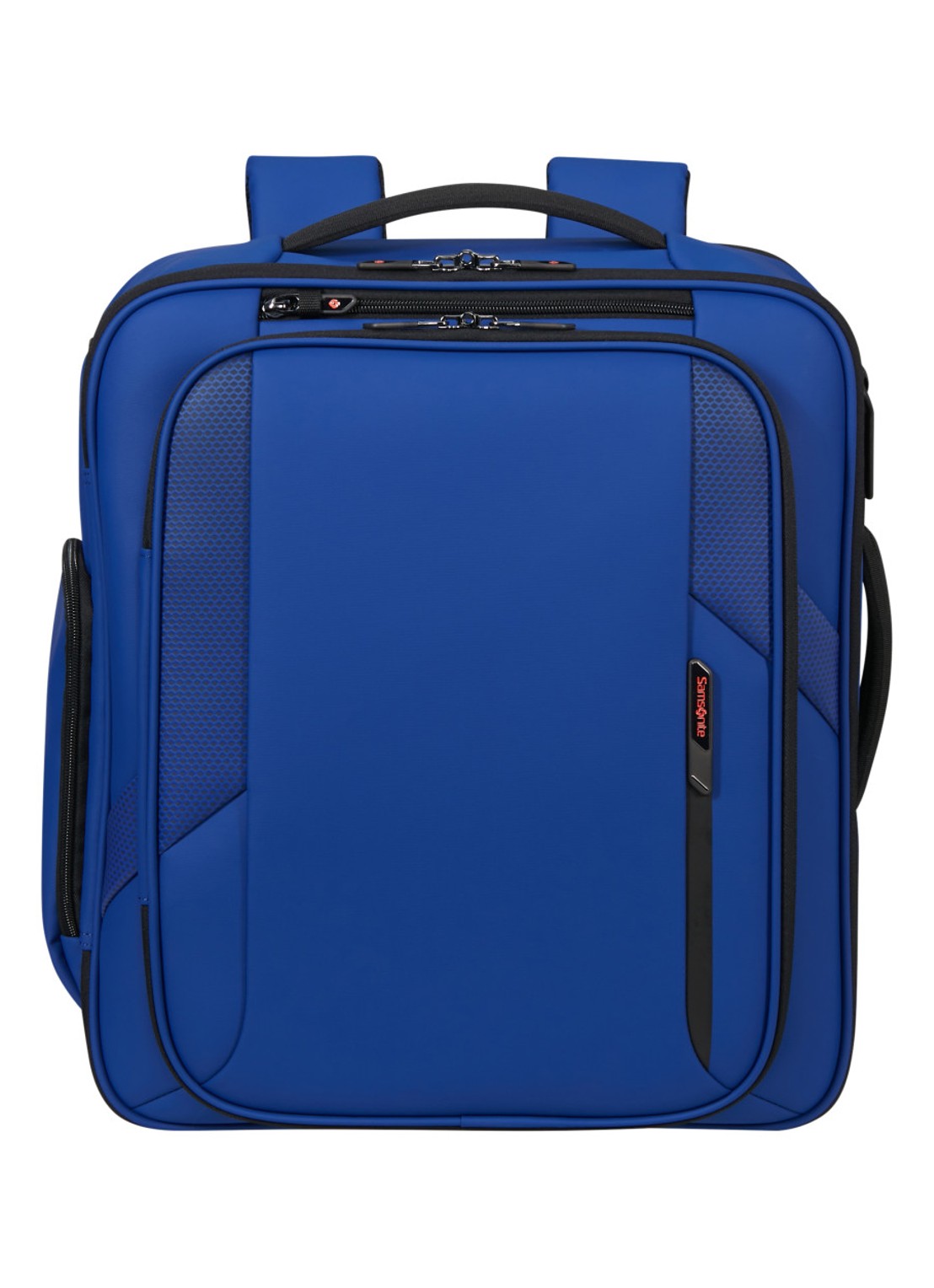 Samsonite Glazed M rugzak met 17 inch laptopvak - voorkant kobaltblauw