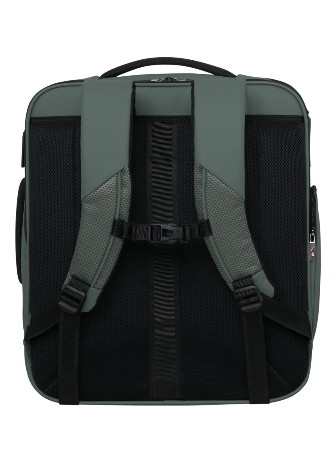Samsonite Glazed M rugzak met 17 inch laptopvak - achterkant mosgroen