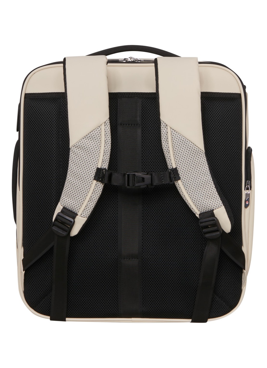 Samsonite Glazed M rugzak met 17 inch laptopvak - achterkant 3 zand