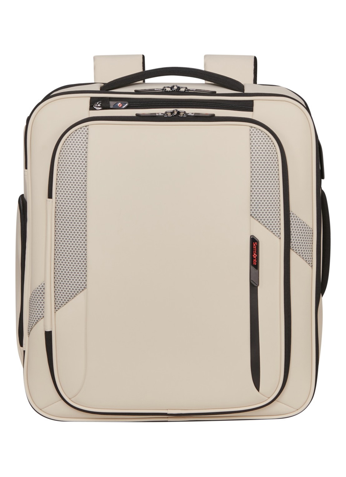 Samsonite Glazed M rugzak met 17 inch laptopvak - voorkant zand