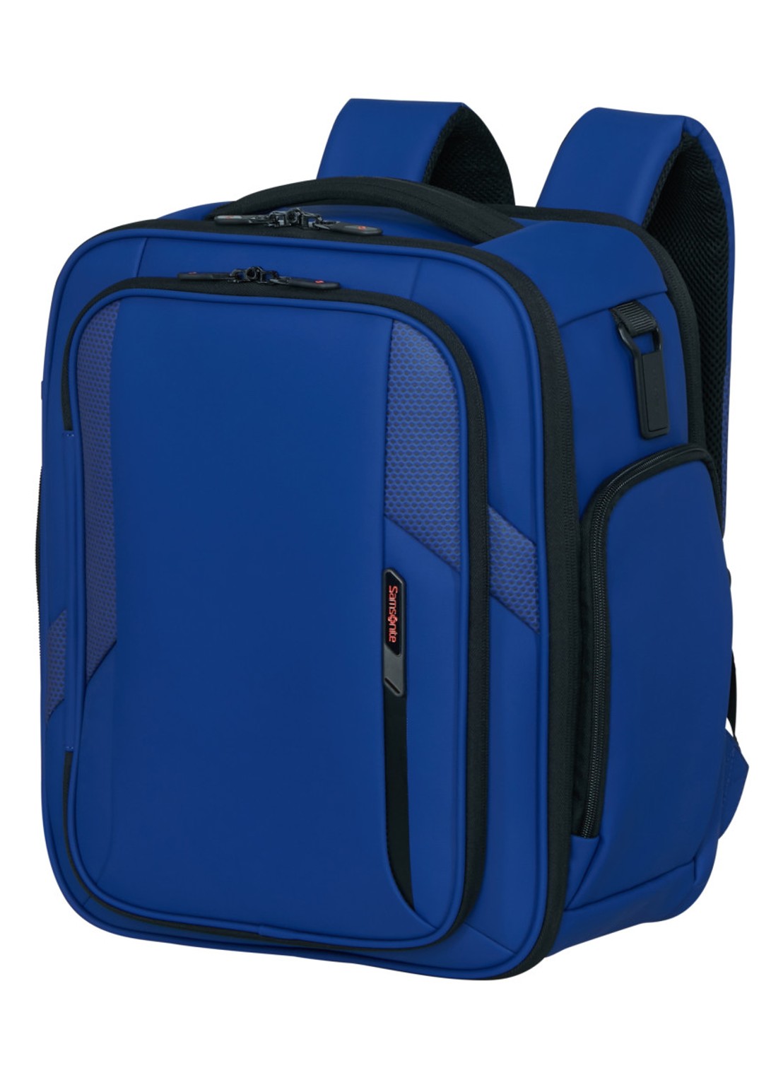 Samsonite Glazed S rugzak met 15 inch laptopvak - voorkant 3 kobaltblauw