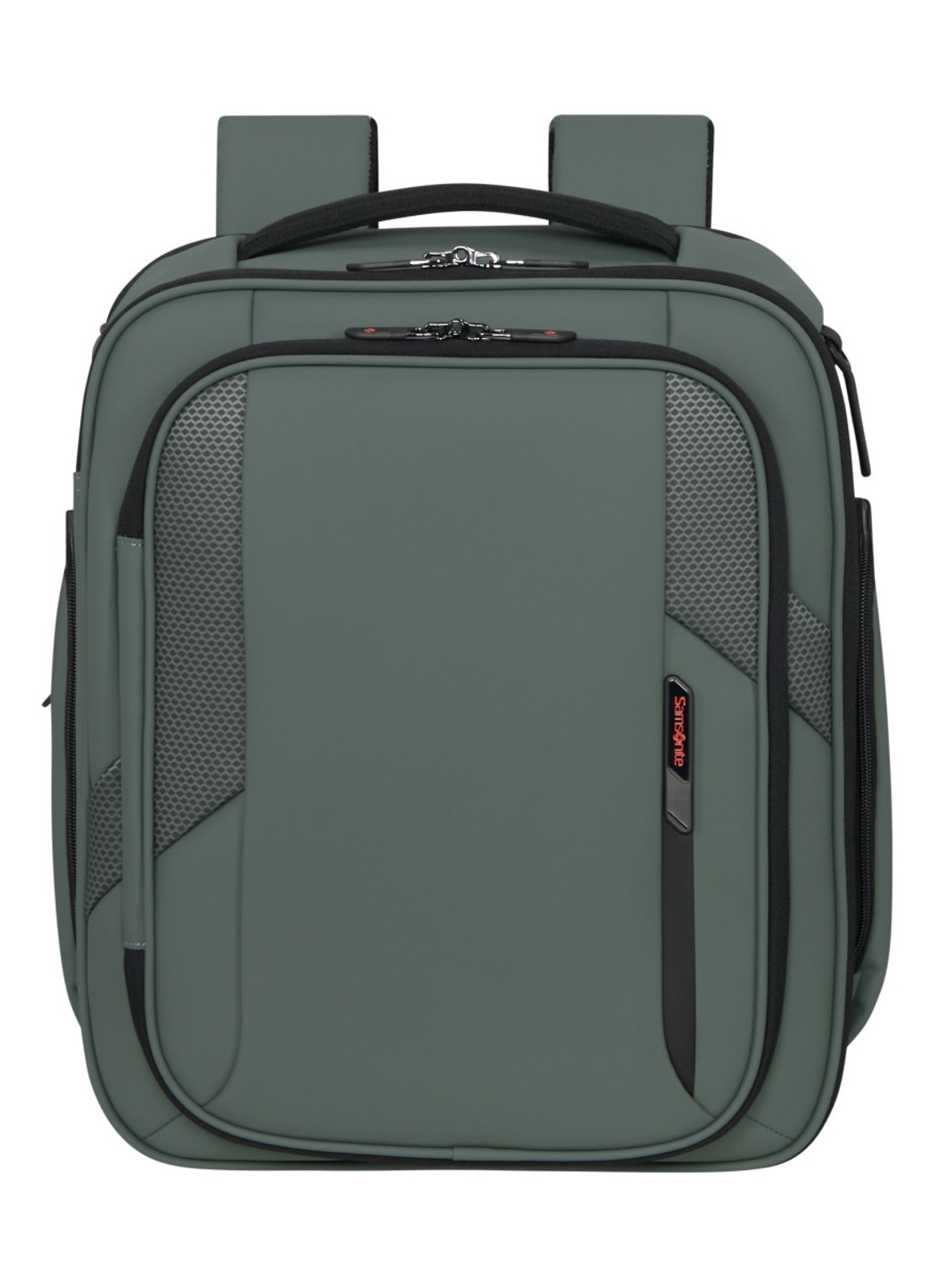 Samsonite Glazed S rugzak met 15 inch laptopvak - voorkant 2 mosgroen