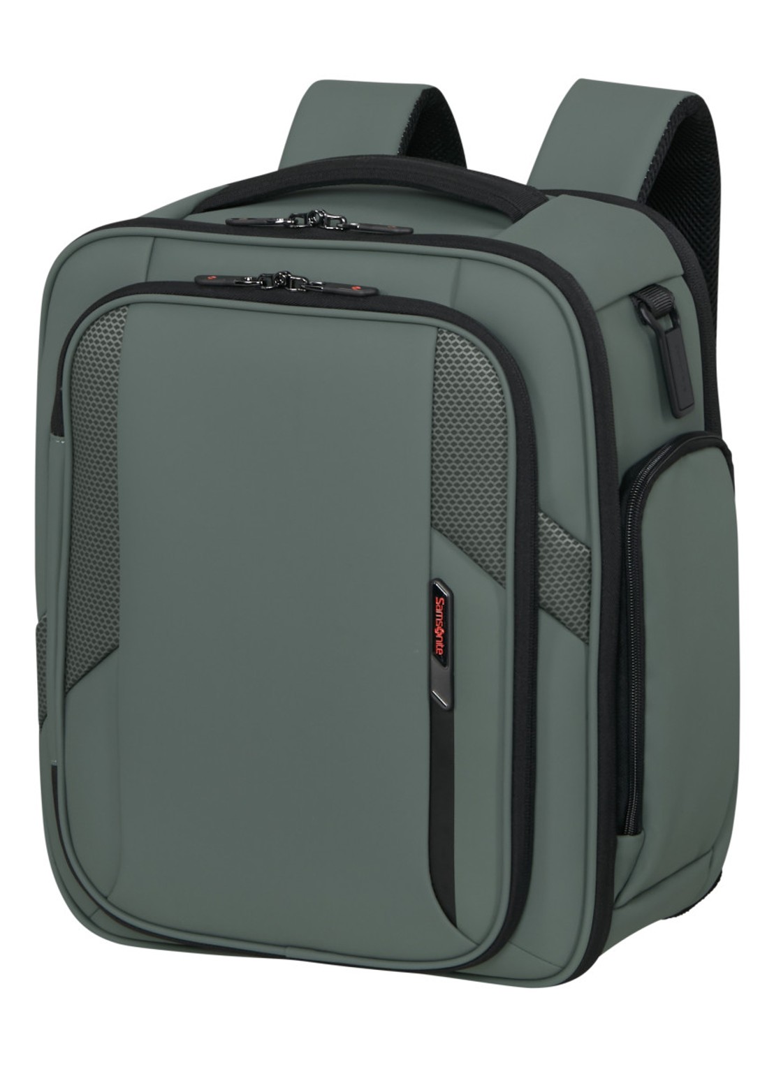 Samsonite Glazed S rugzak met 15 inch laptopvak - voorkant 3 mosgroen