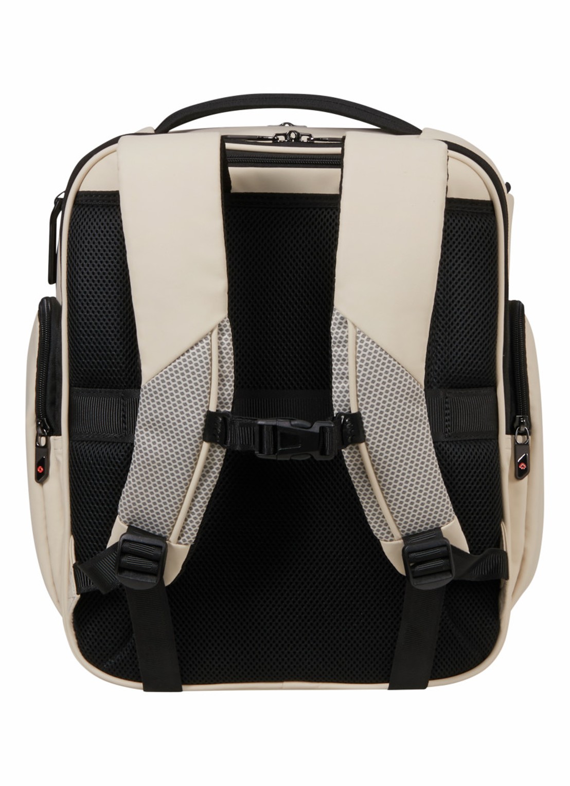Samsonite Glazed S rugzak met 15 inch laptopvak - achterkant 3 zand
