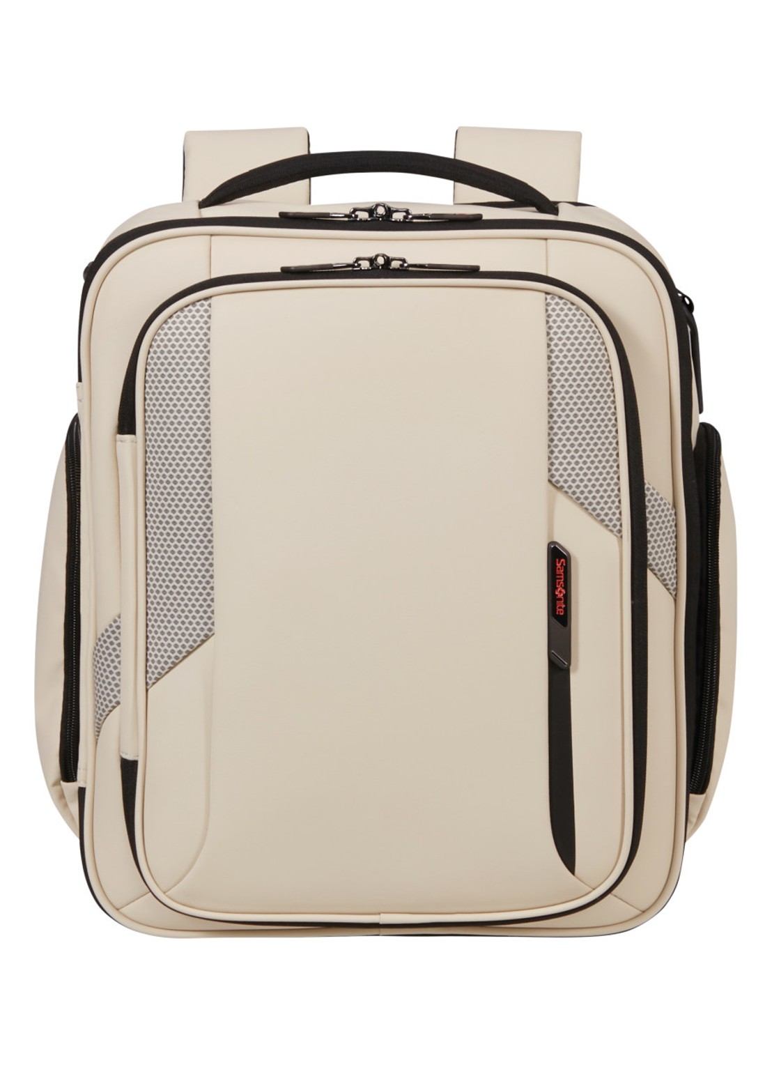 Samsonite Glazed S rugzak met 15 inch laptopvak - voorkant zand