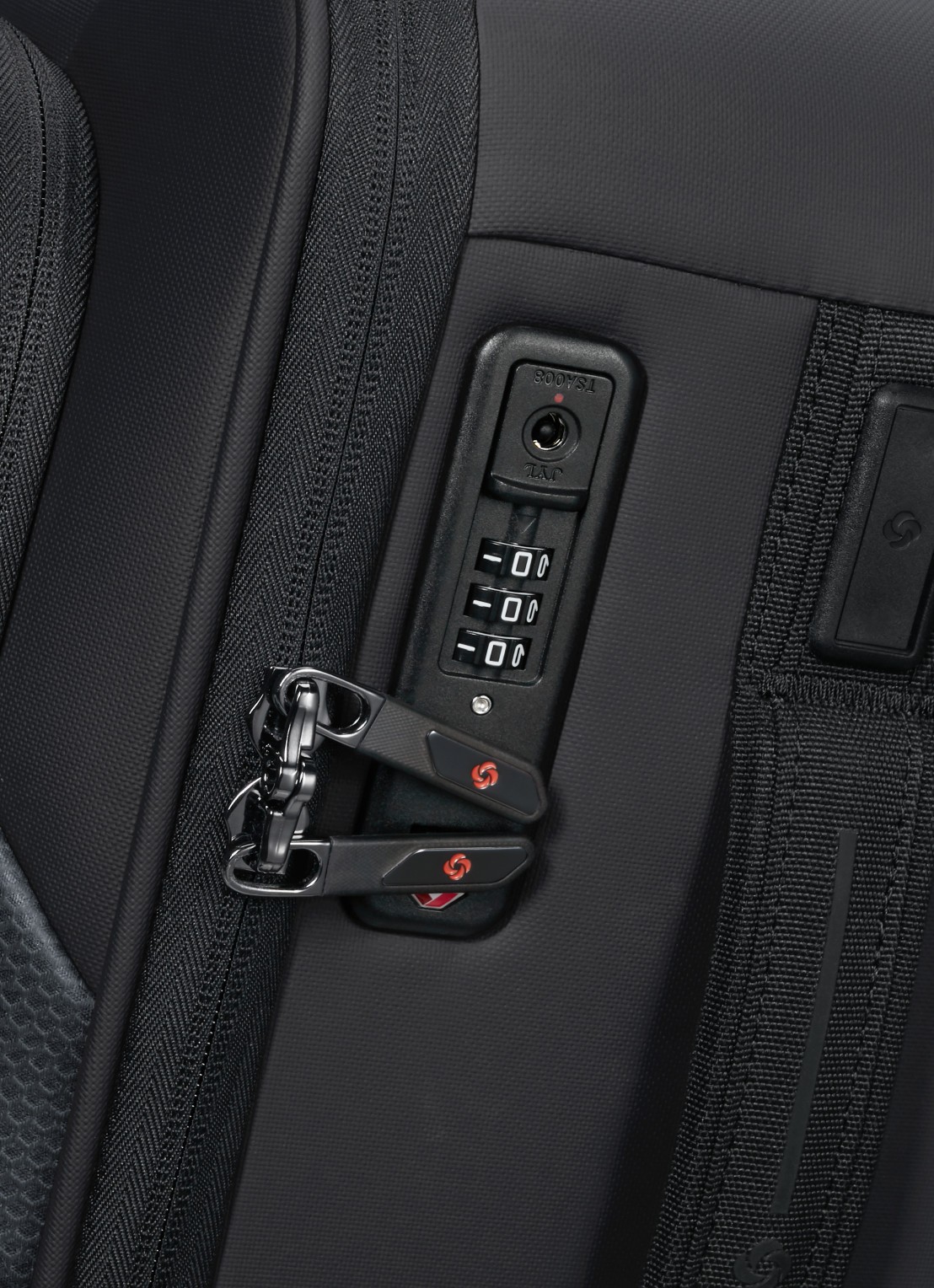 Samsonite Glazed vergrootbare spinner 55 cm - detail 4 zwart
