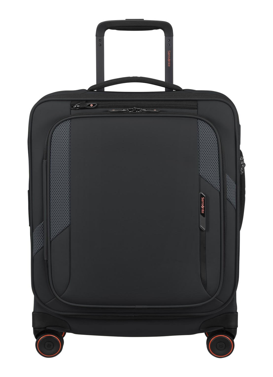 Samsonite Glazed vergrootbare spinner 55 cm - voorkant zwart