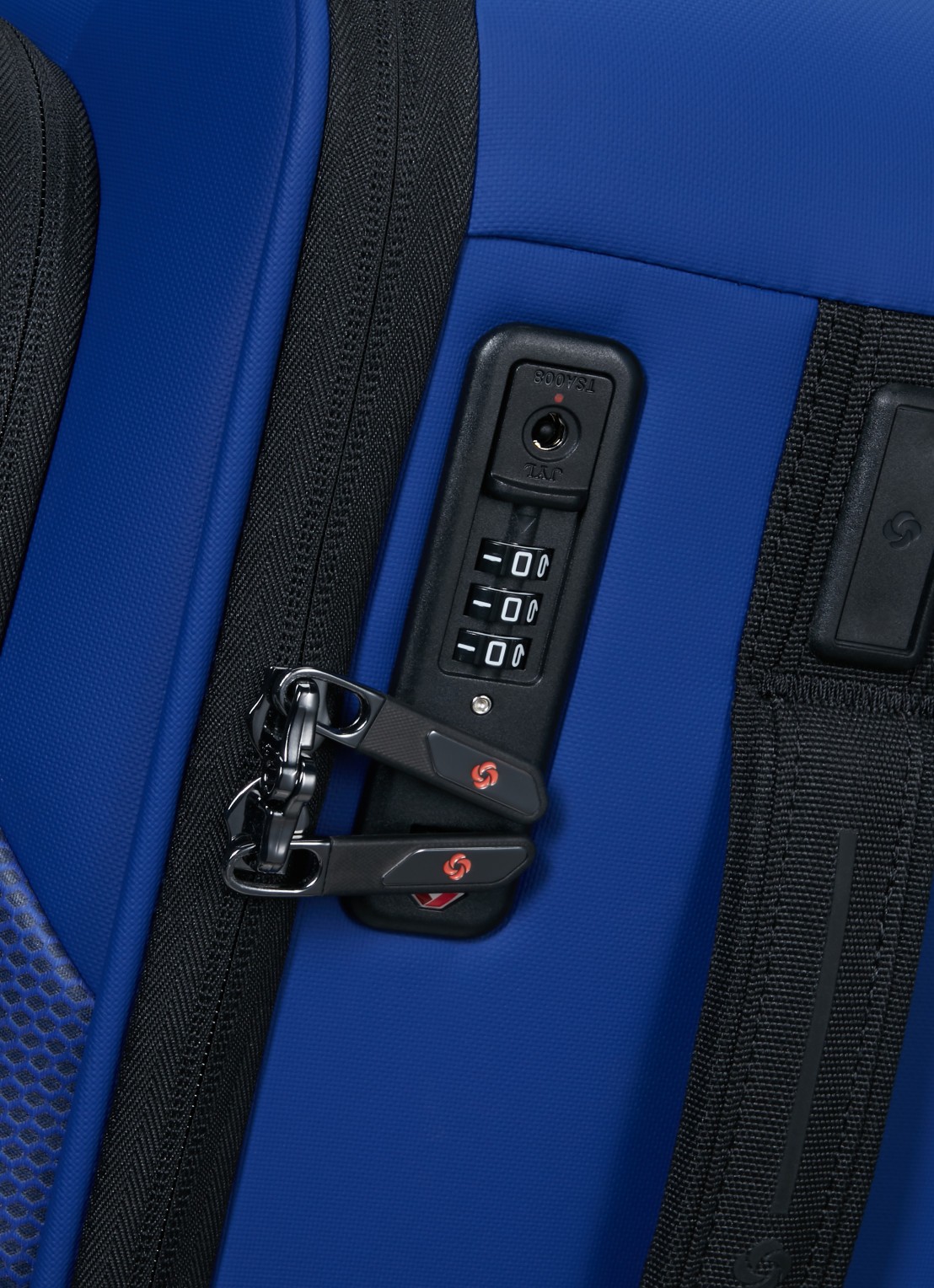 Samsonite Glazed vergrootbare spinner 55 cm - detail 2 kobaltblauw