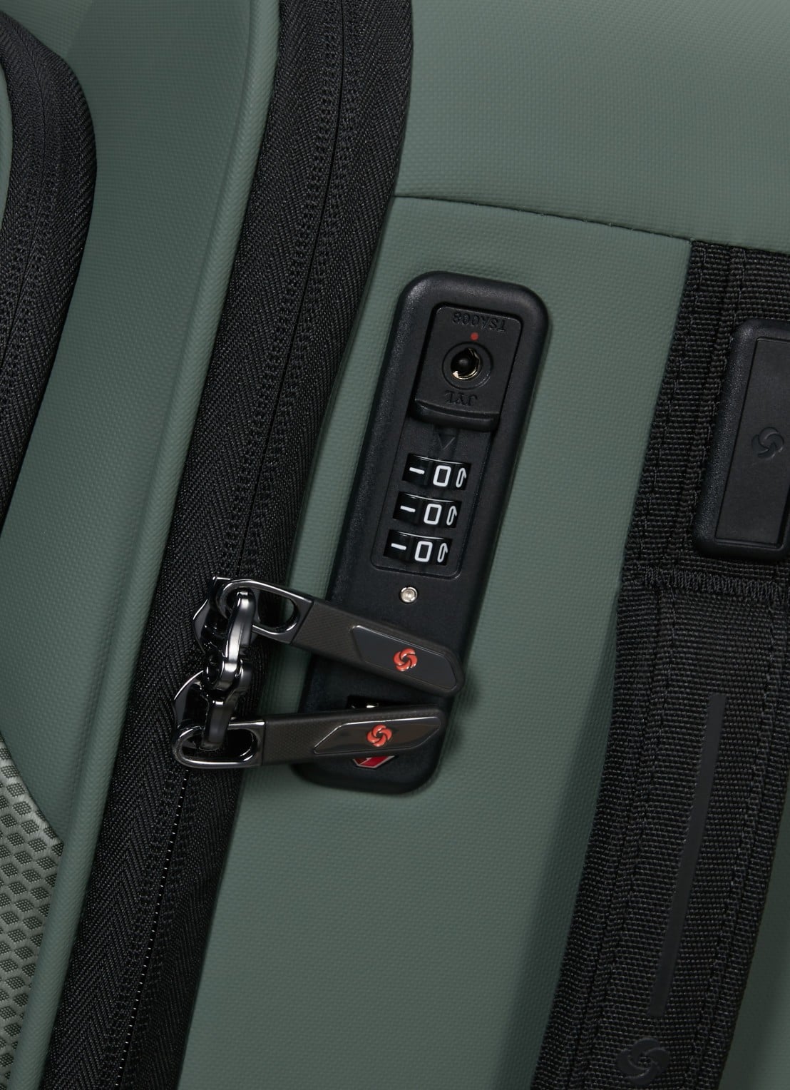 Samsonite Glazed vergrootbare spinner 55 cm - detail 4 mosgroen