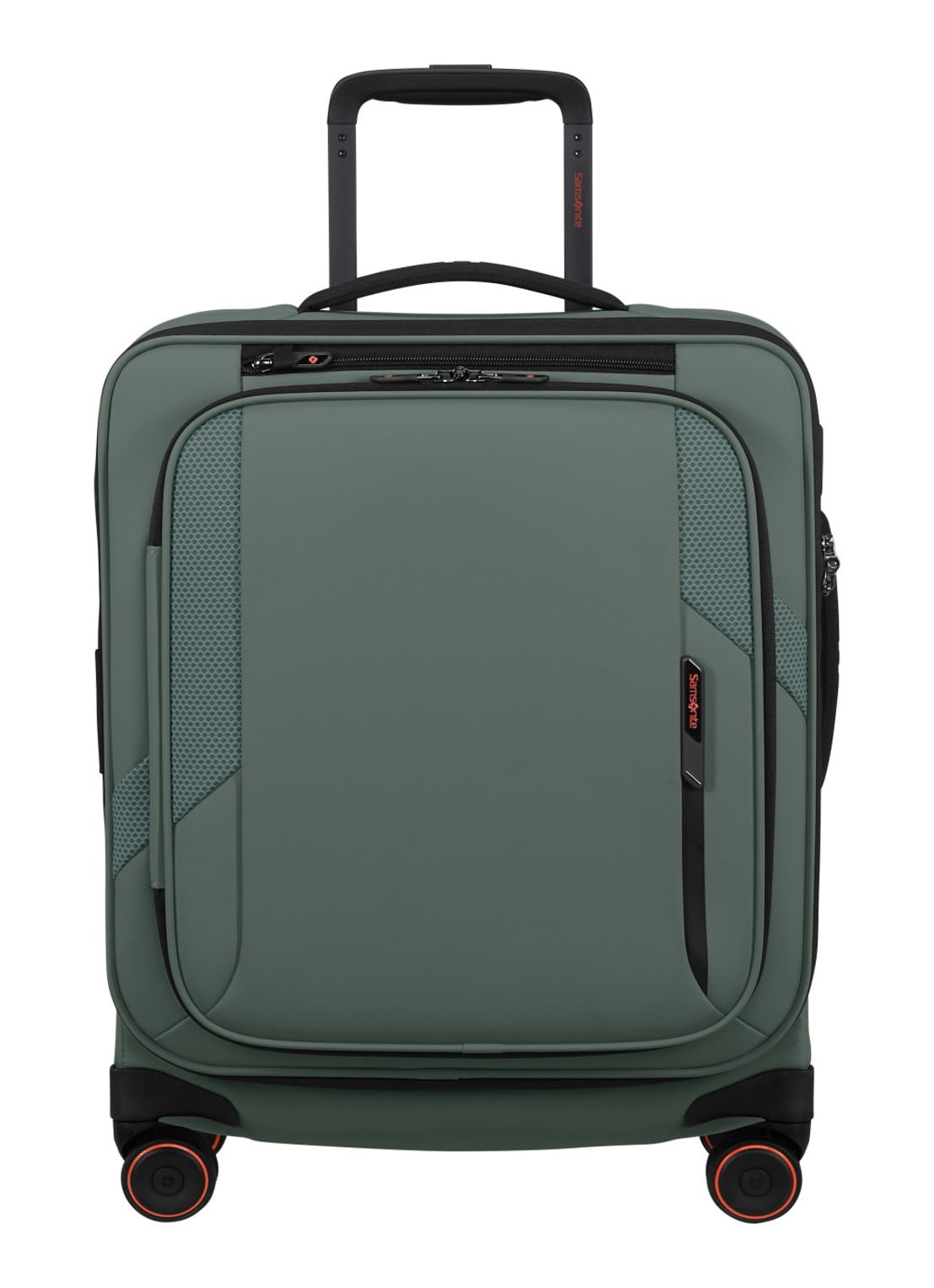 Samsonite Glazed vergrootbare spinner 55 cm - voorkant mosgroen