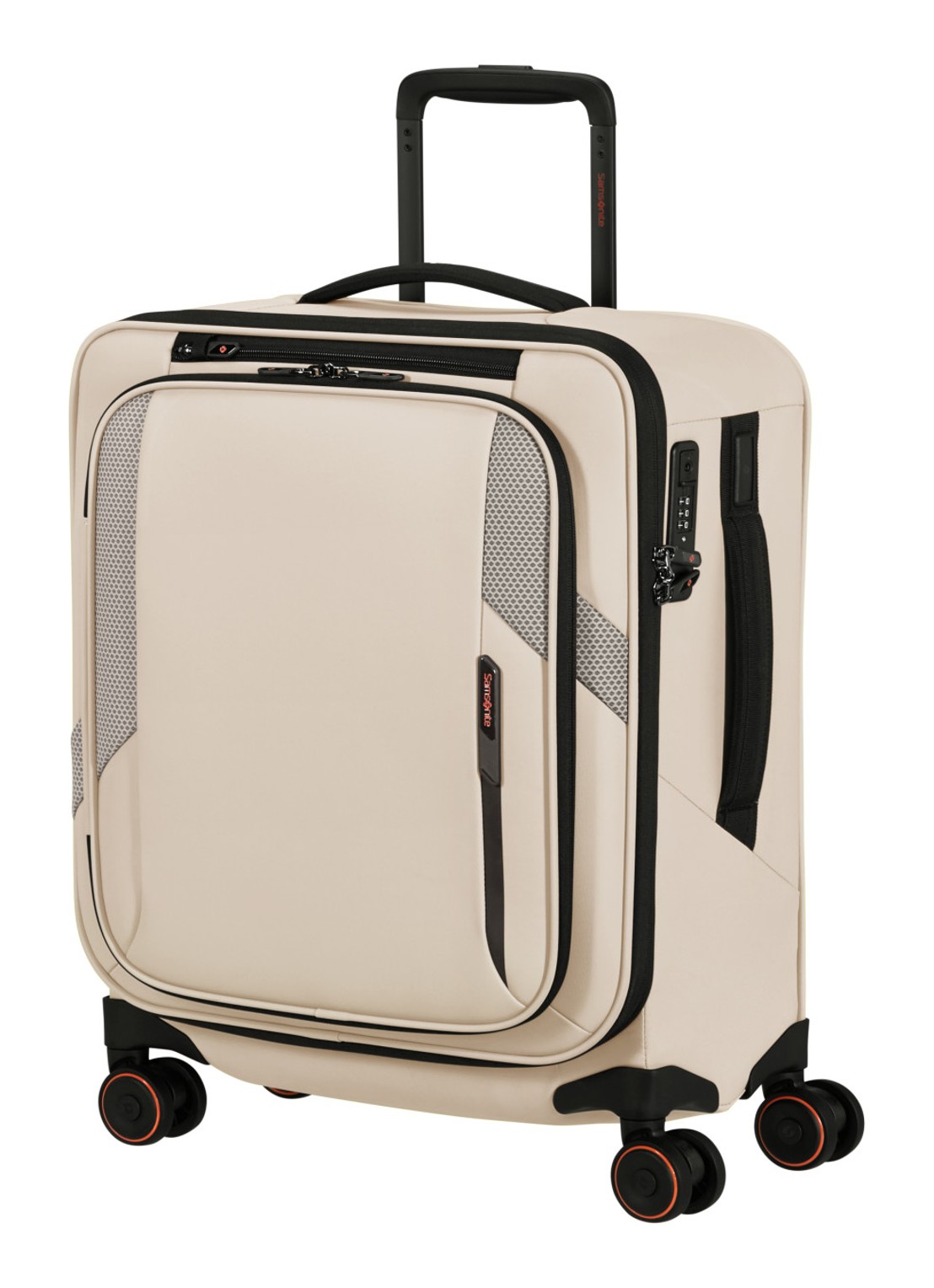 Samsonite Glazed vergrootbare spinner 55 cm - voorkant 2 zand