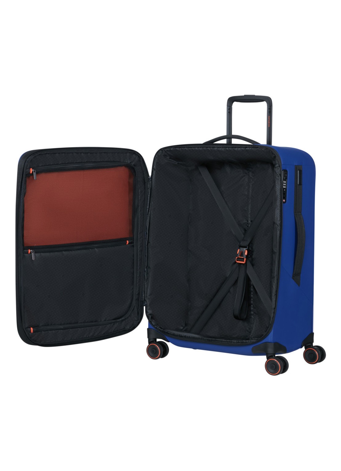 Samsonite Glazed vergrootbare spinner 67 cm - achterkant 5 kobaltblauw