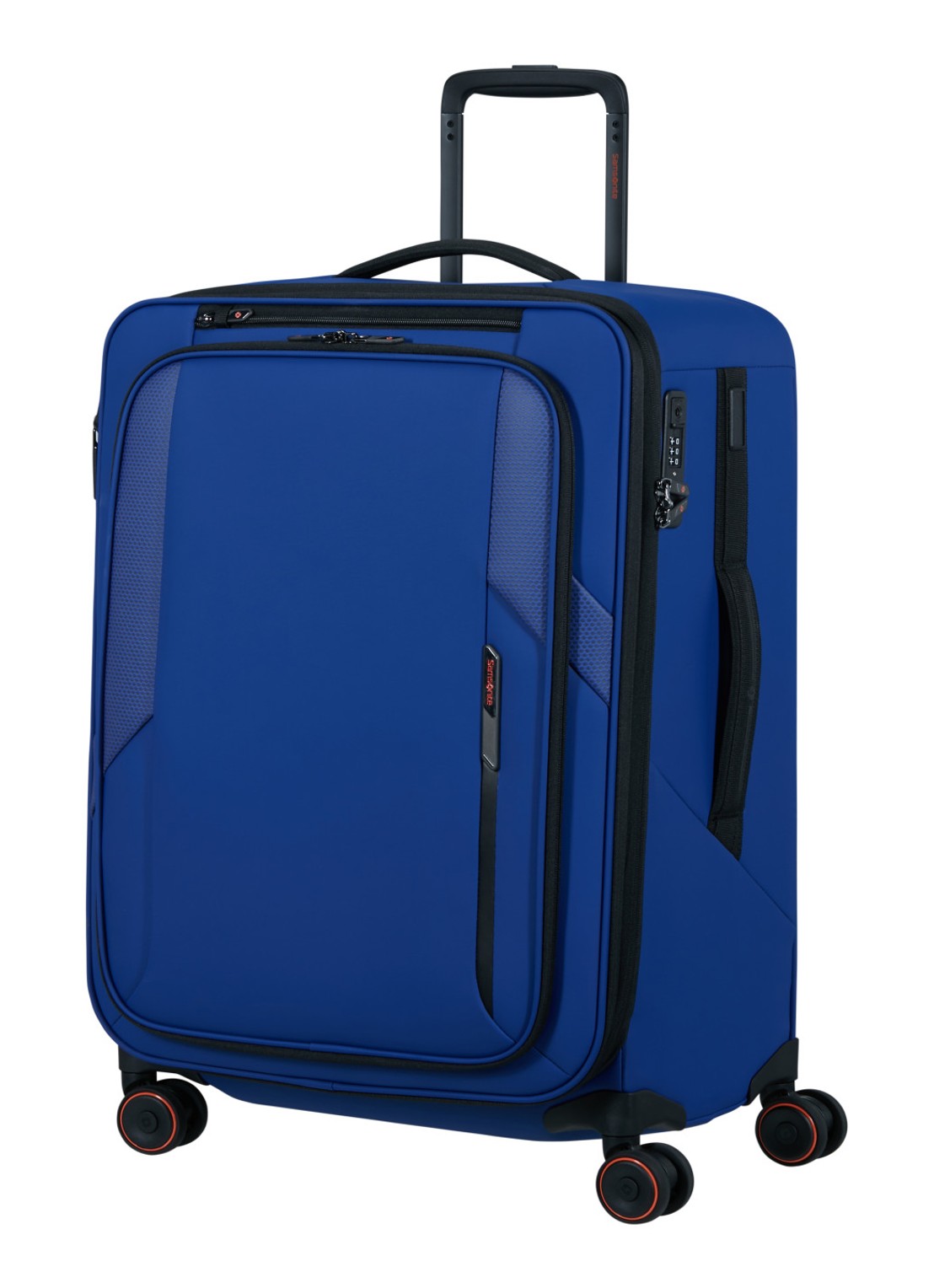 Samsonite Glazed vergrootbare spinner 67 cm - voorkant 4 kobaltblauw