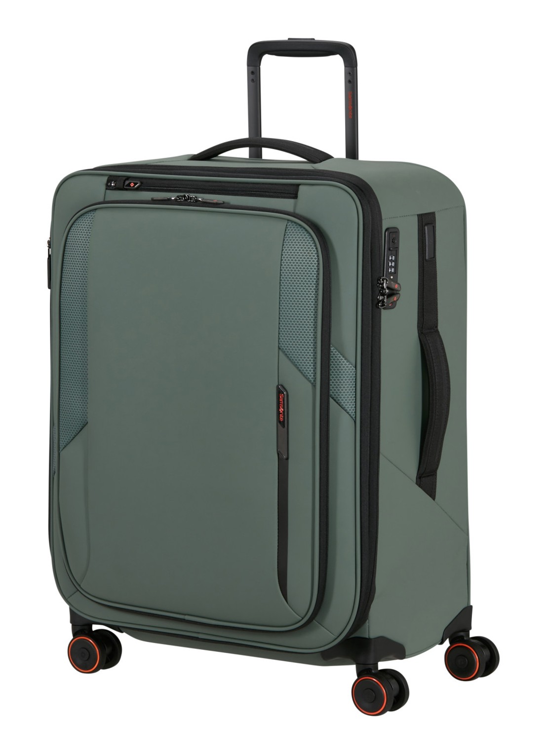 Samsonite Glazed vergrootbare spinner 67 cm - voorkant 2 mosgroen