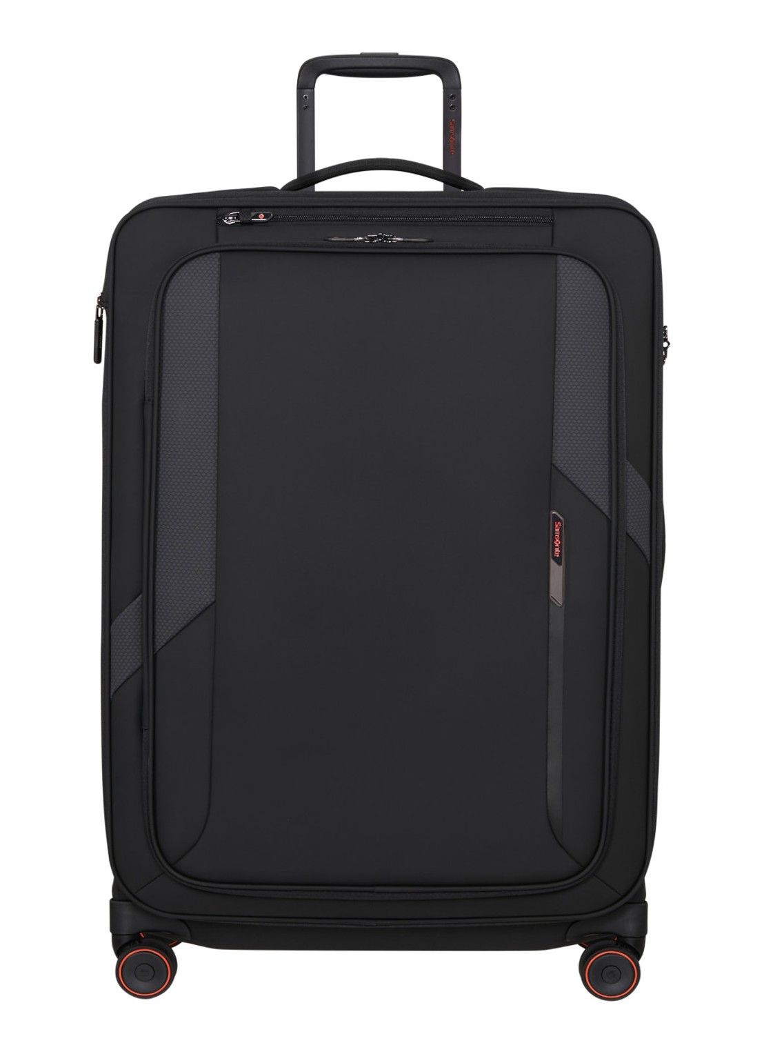 Samsonite Glazed vergrootbare spinner 78 cm - voorkant 2 zwart