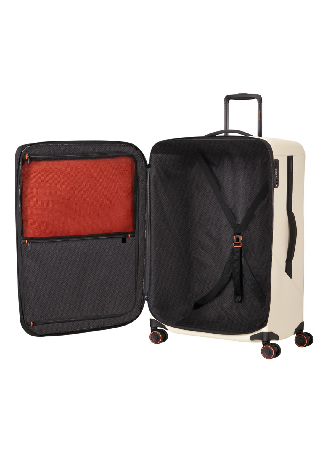 Samsonite Glazed vergrootbare spinner 78 cm - achterkant 3 zand
