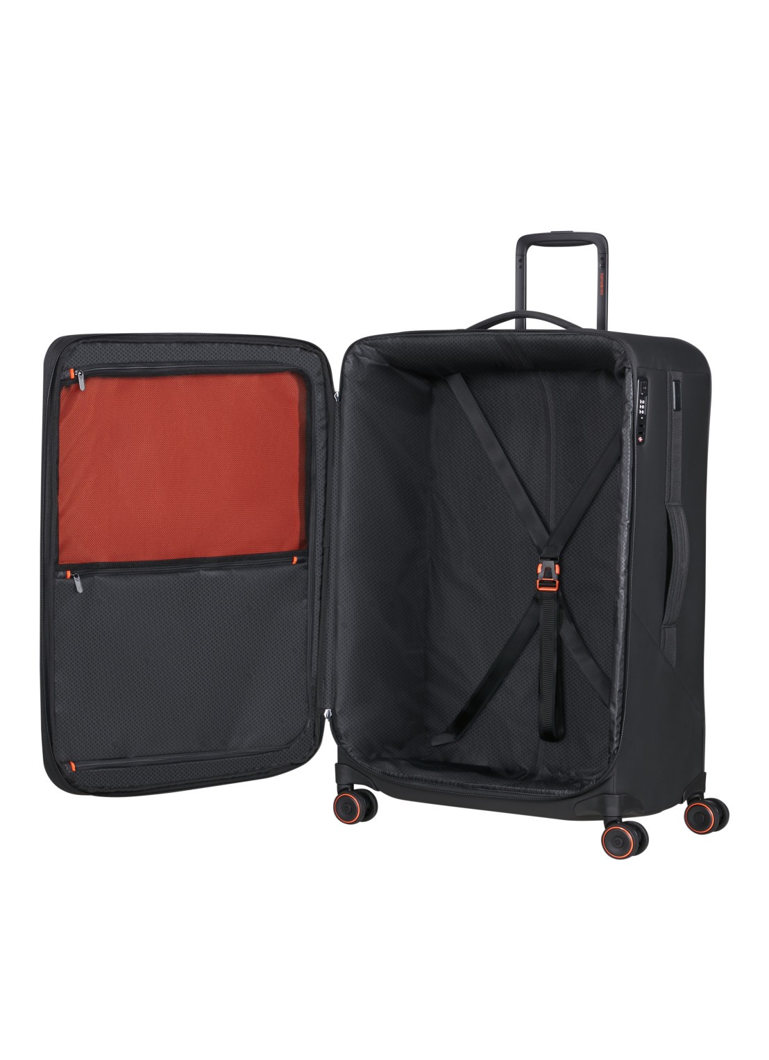 Samsonite Glazed vergrootbare spinner 84 cm - achterkant 3 zwart