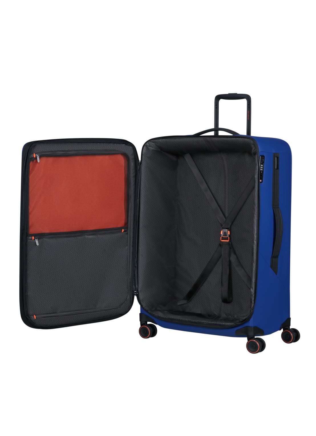 Samsonite Glazed vergrootbare spinner 84 cm - achterkant 3 kobaltblauw