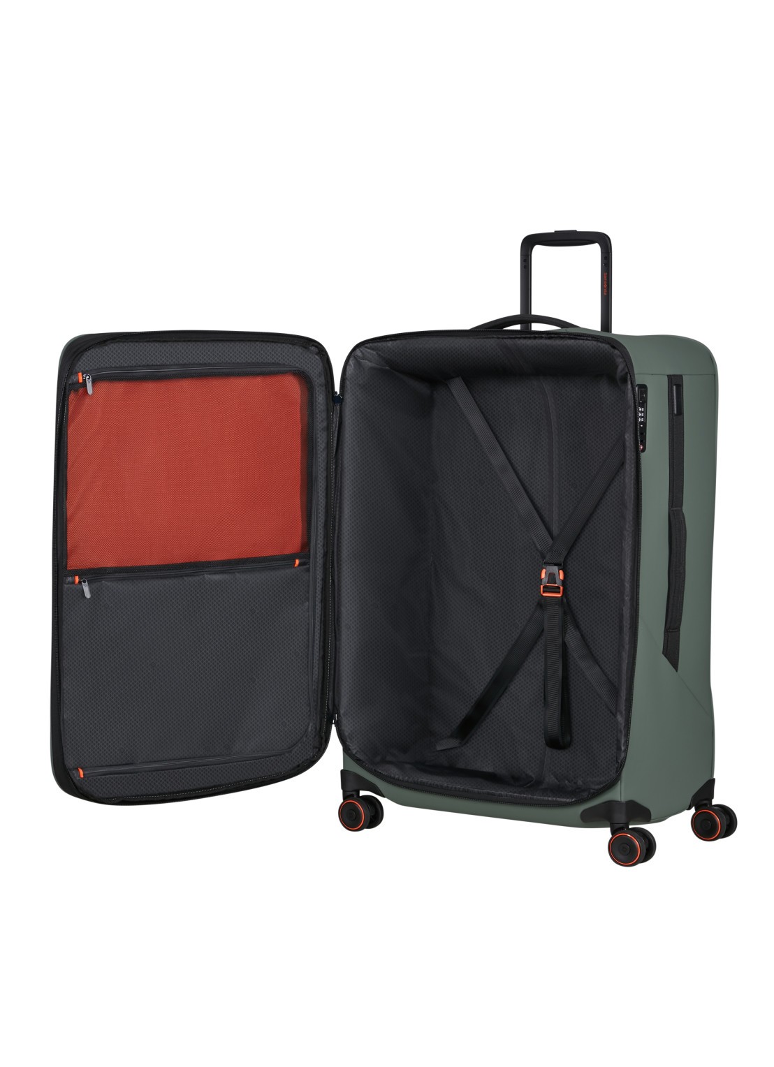 Samsonite Glazed vergrootbare spinner 84 cm - achterkant 5 mosgroen