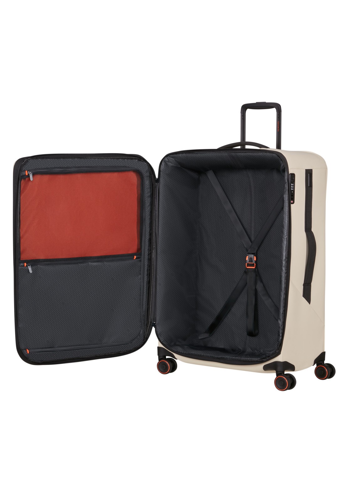 Samsonite Glazed vergrootbare spinner 84 cm - achterkant 3 zand