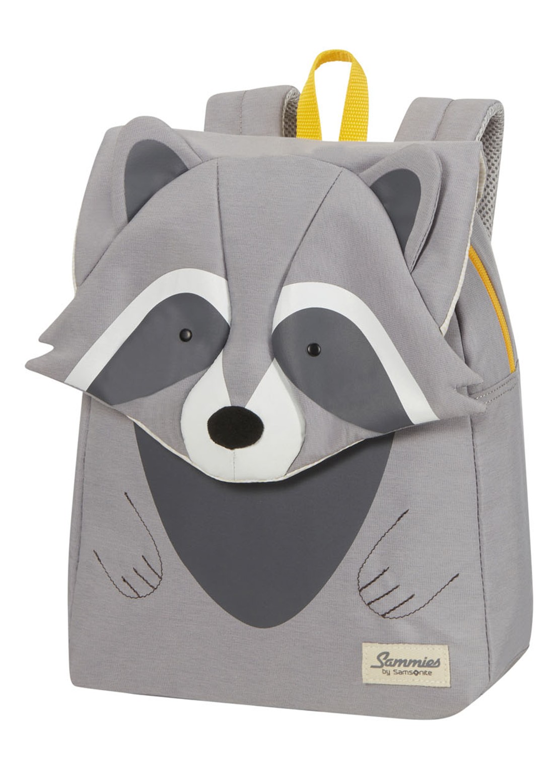 Samsonite Happy Sammies Raccoon Remy rugzak S+ met applicatie - detail 2 lichtgrijs
