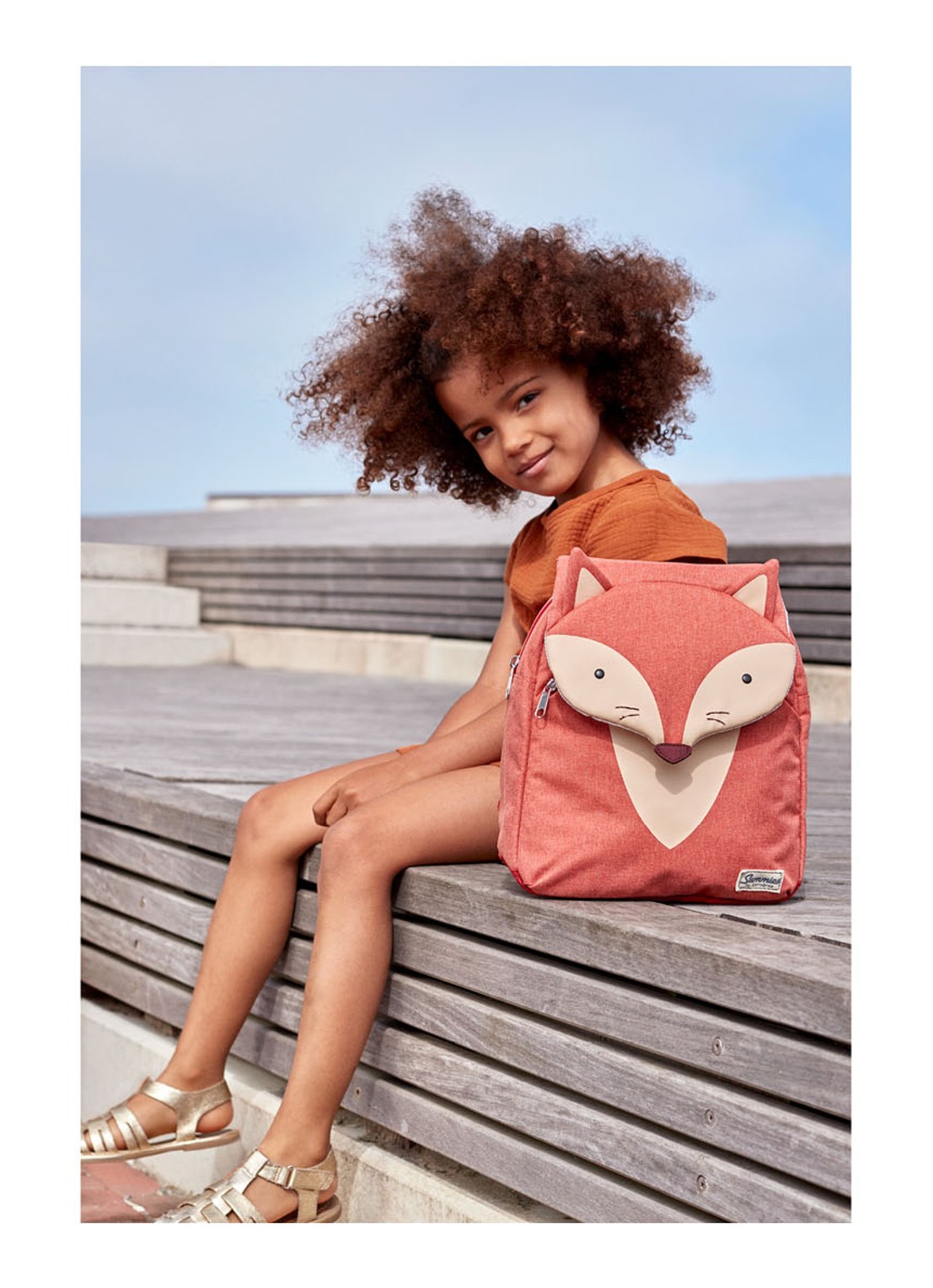 Samsonite Happy Sammies S Fox William rugzak met applicatie - detail 6 donkeroranje