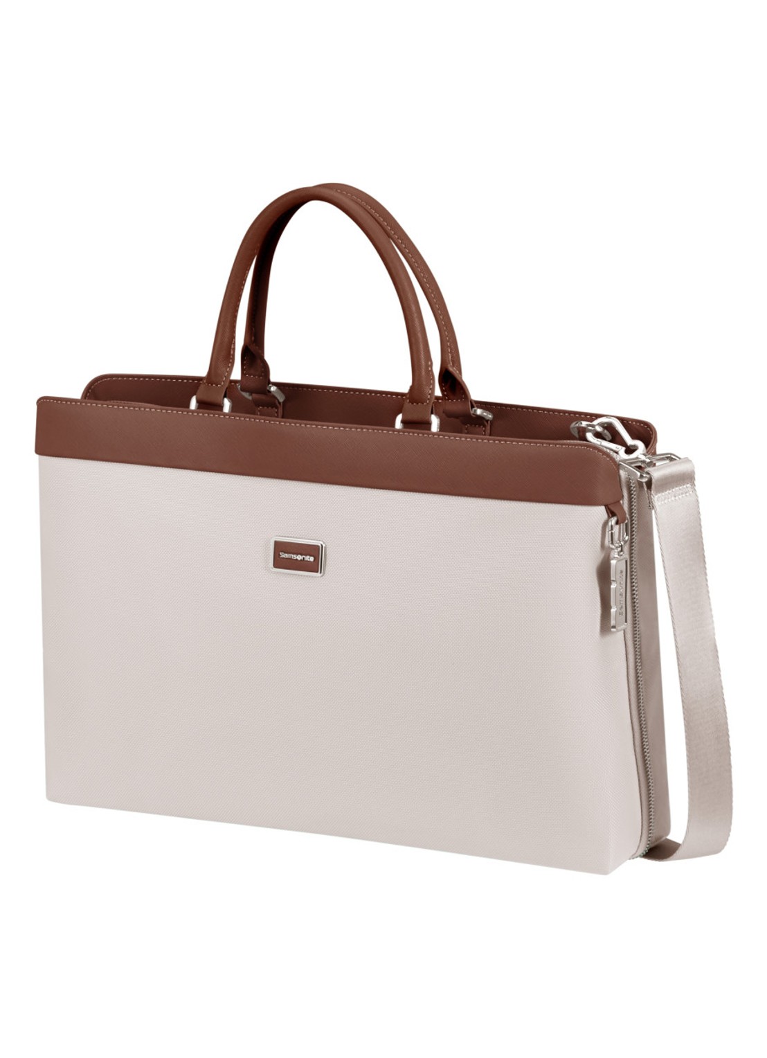Samsonite Image Biz laptoptas met 15,6 inch laptopvak - voorkant 2 ivoor
