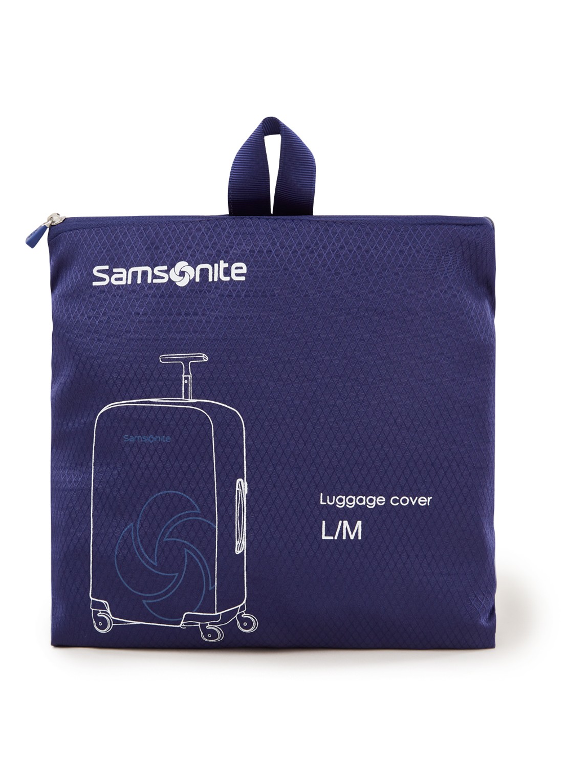 Samsonite Kofferhoes M/L - voorkant royalblauw