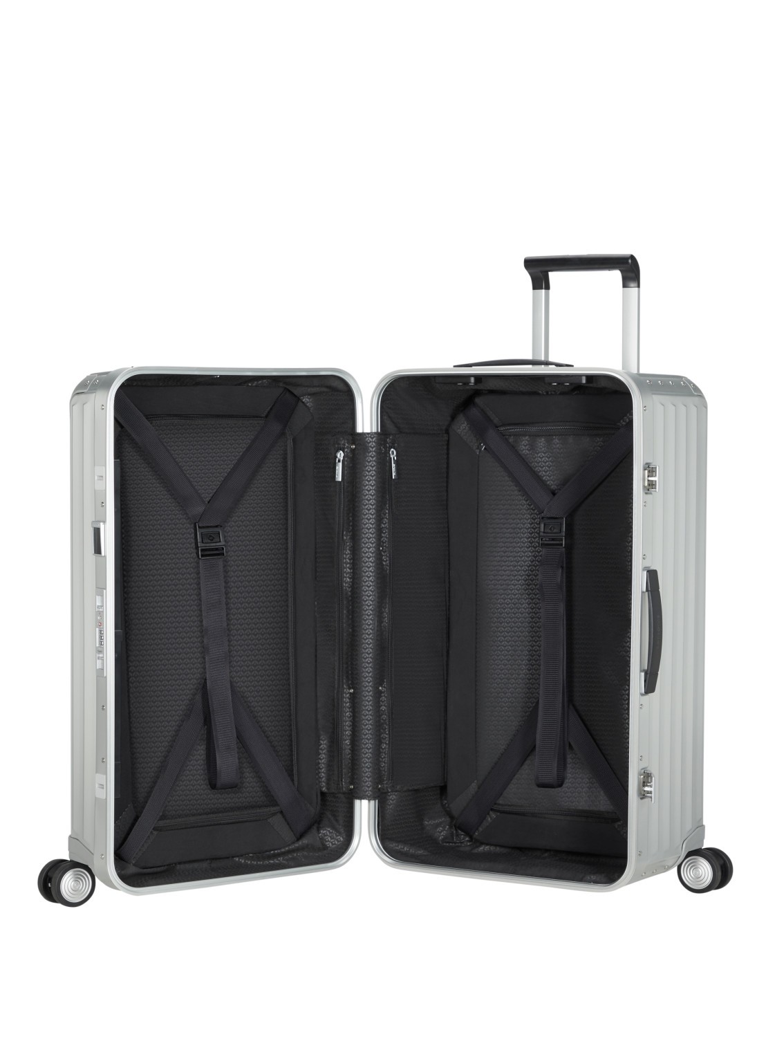 Samsonite Lite-Box Alu spinner 74 cm - voorkant 2 zilver