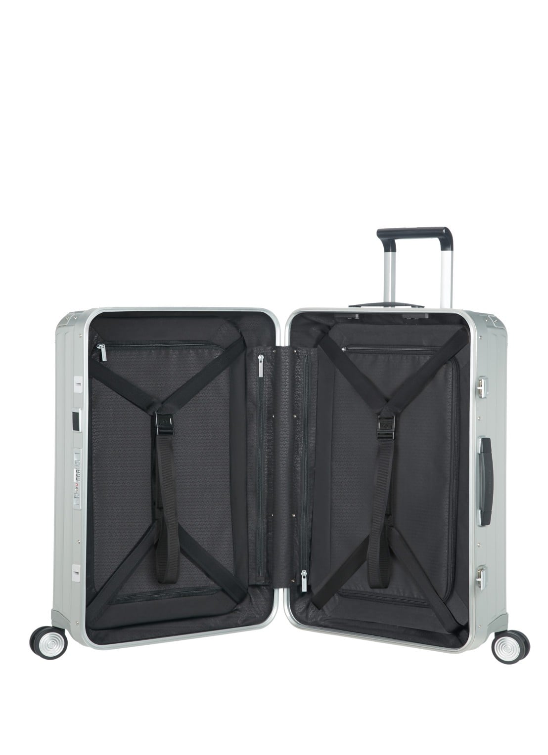 Samsonite Lite-Box Alu spinner 76 cm  - voorkant 3 zilver
