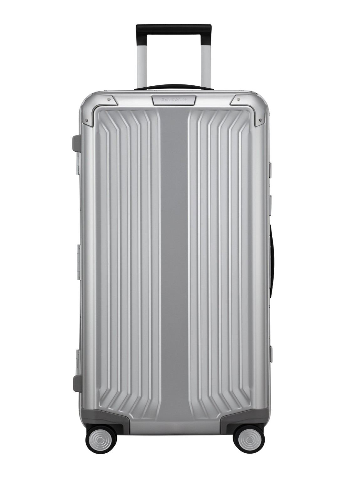 Samsonite Lite-Box Alu spinner 80 cm - voorkant zilver