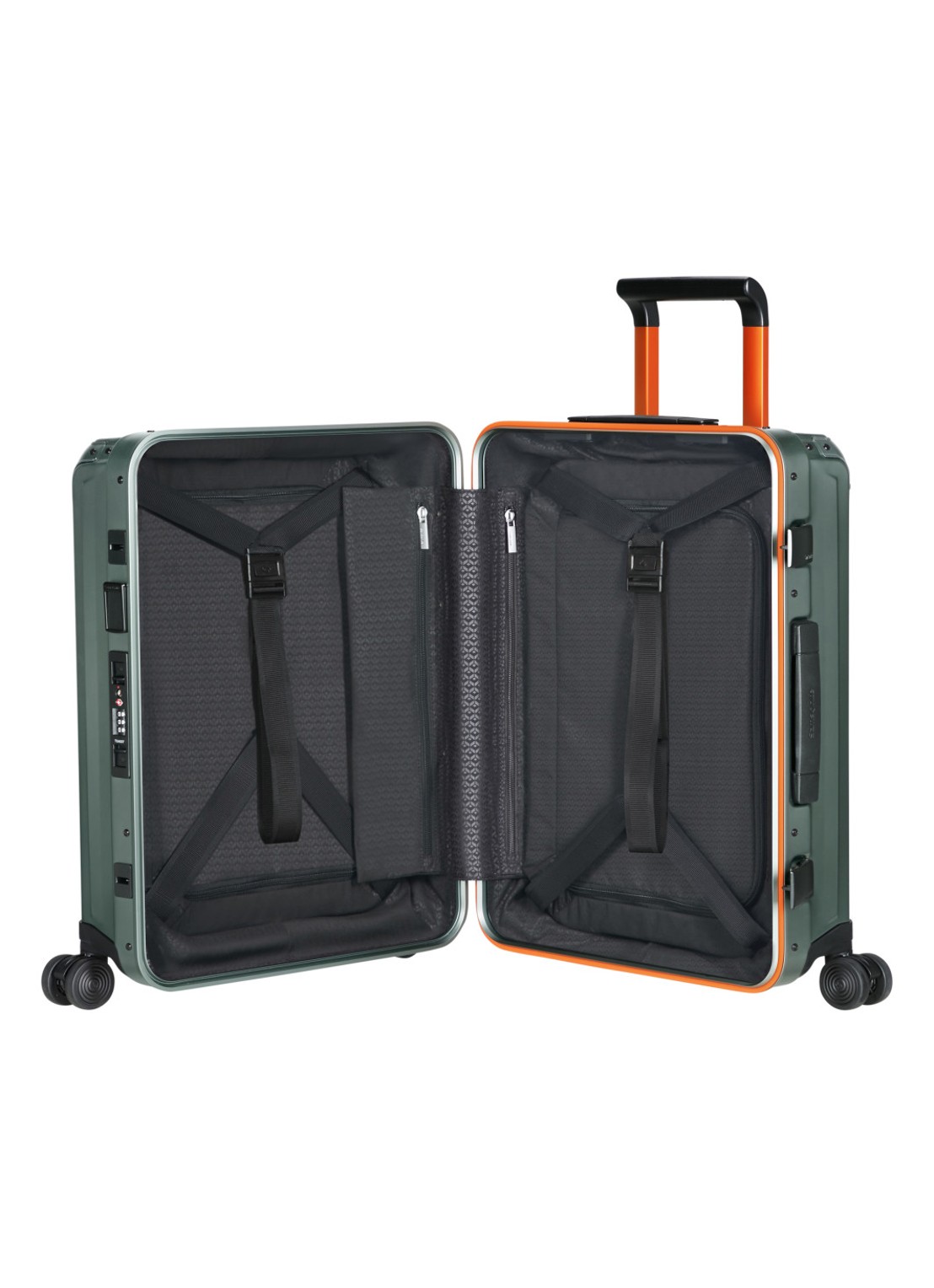 Samsonite Lite-Box spinner 55 cm - achterkant 5 olijfgroen