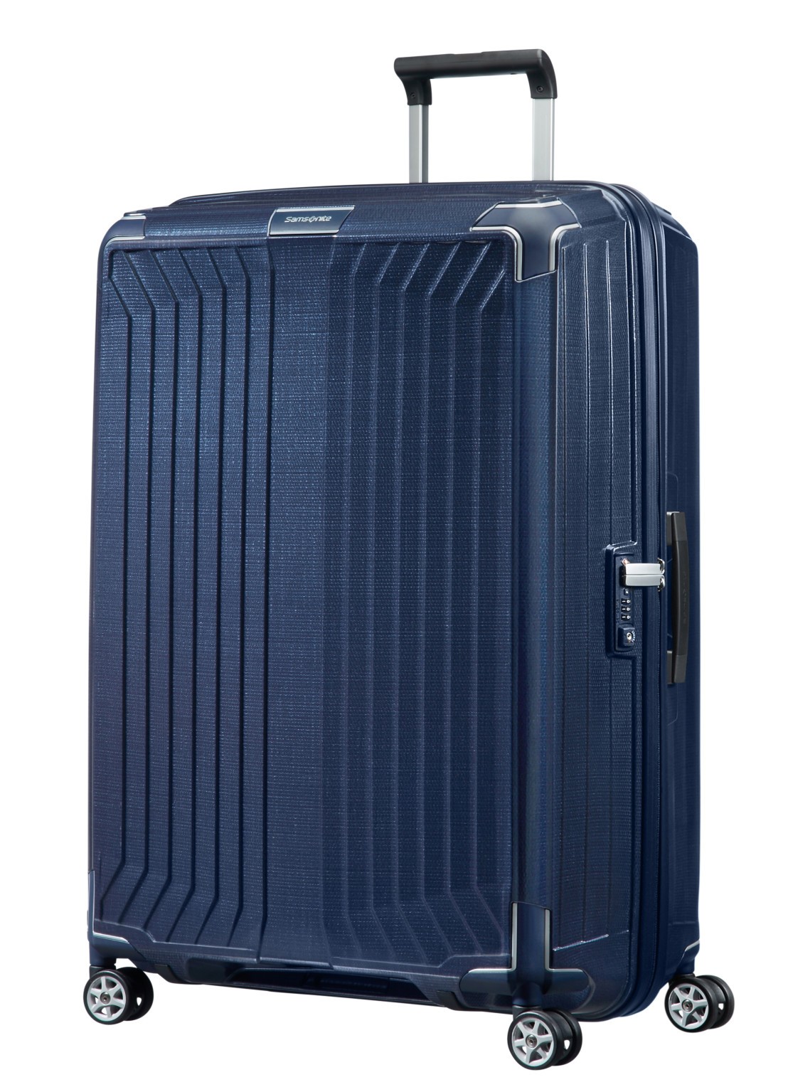 Samsonite Lite-Box spinner 81 cm - voorkant donkerblauw