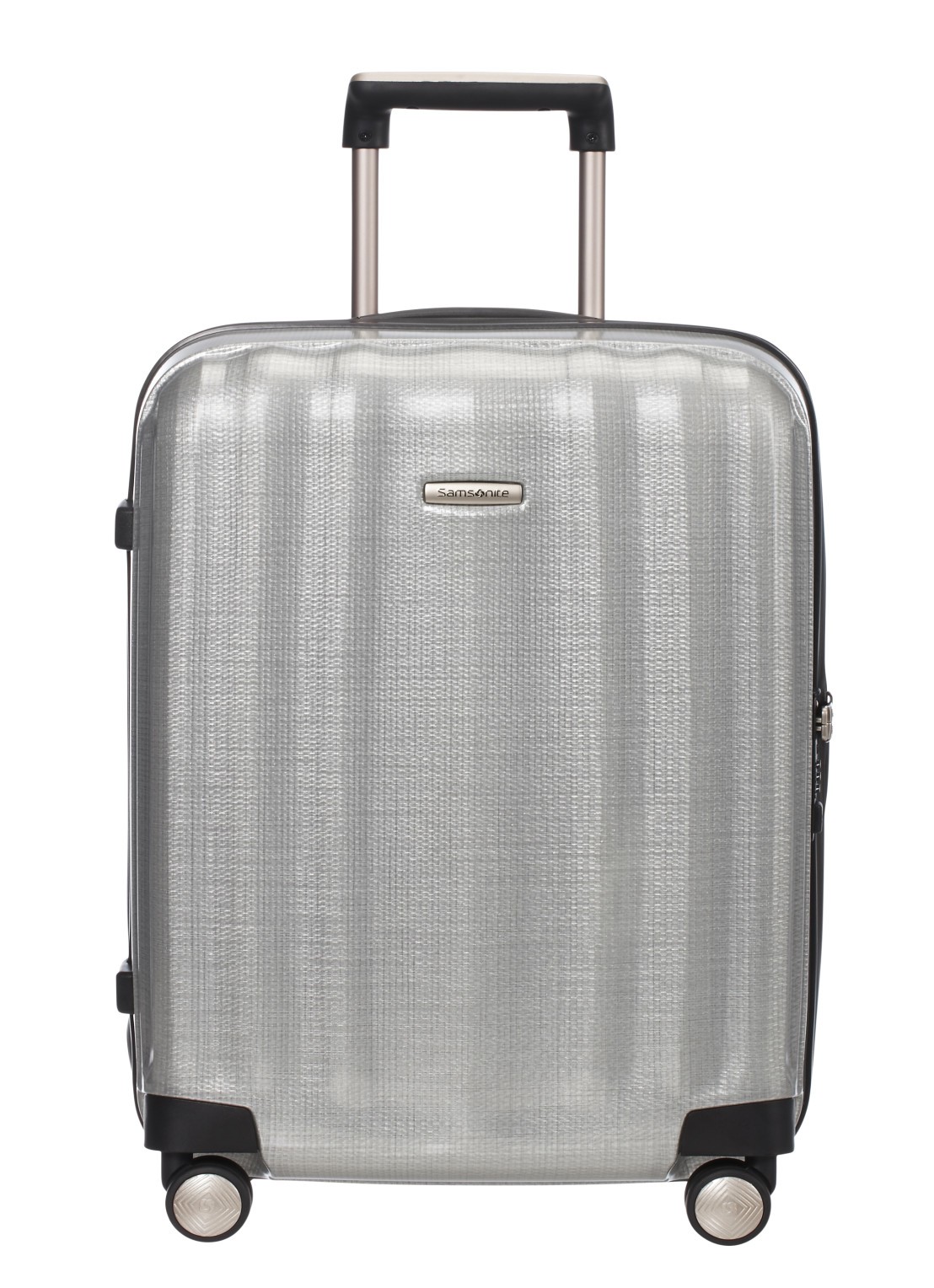 Samsonite Lite-Cube spinner 55 cm - voorkant 2 zilver
