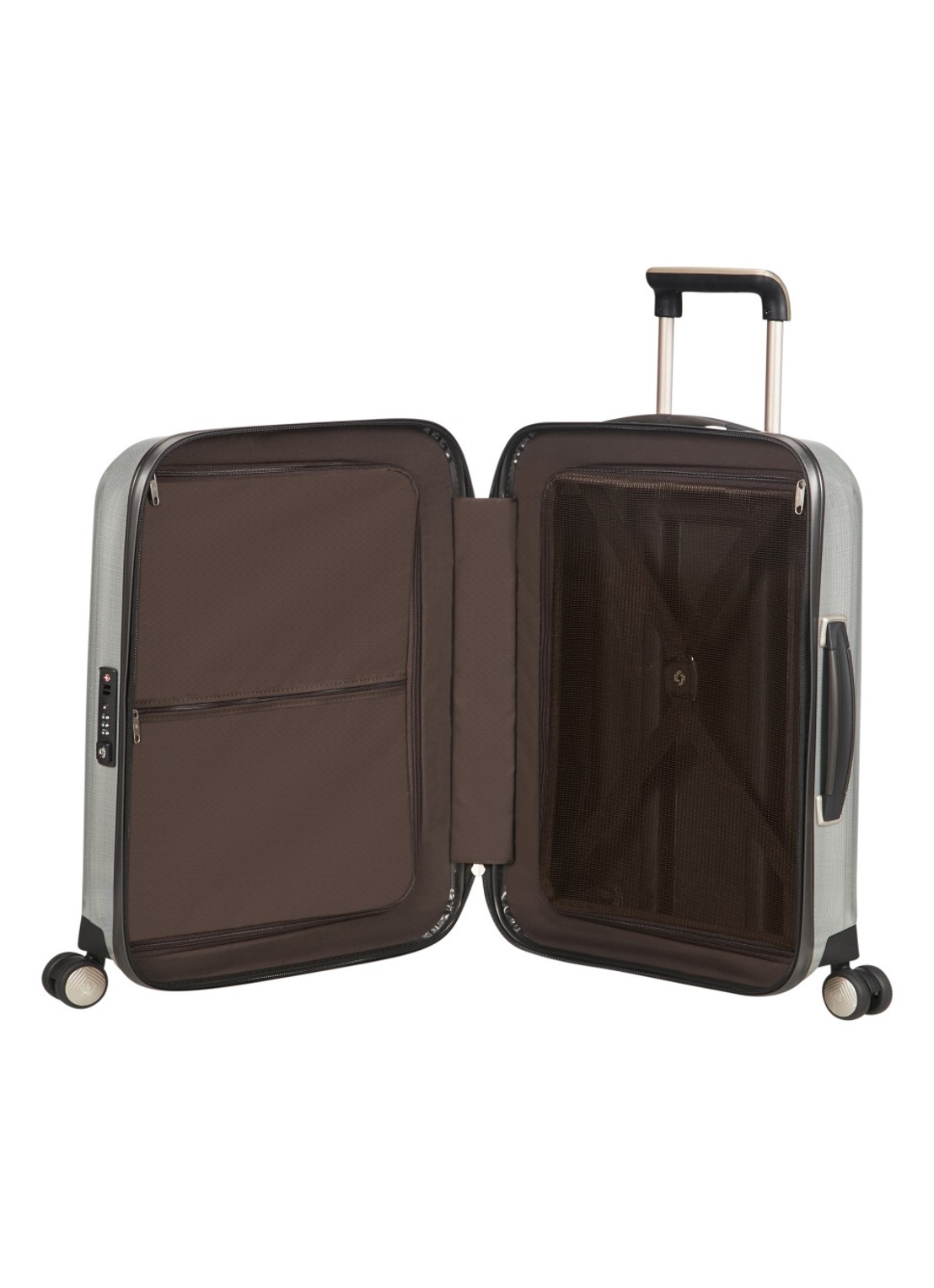 Samsonite Lite-Cube spinner 55 cm - voorkant 3 zilver