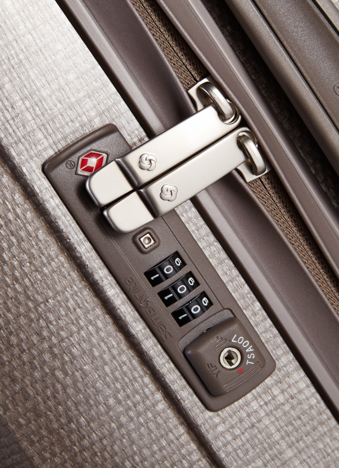 Samsonite Lite-Cube spinner 55 cm - detail ivory gold