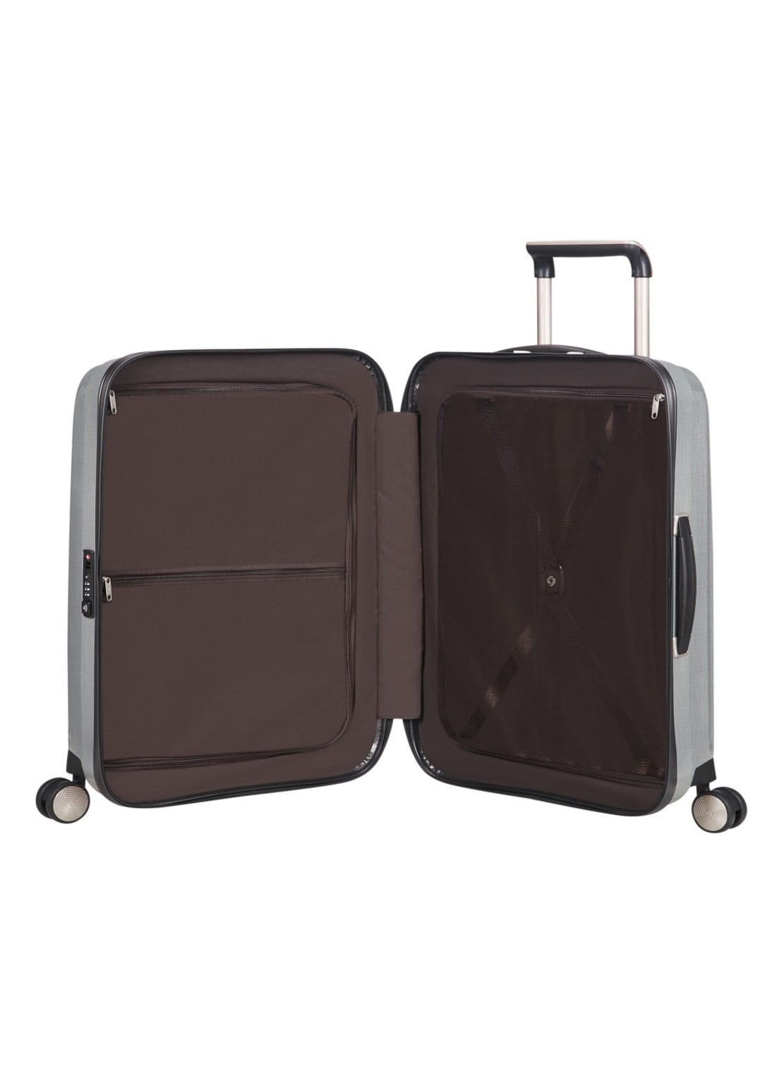 Samsonite Lite-Cube spinner 68 cm - voorkant 5 zilver