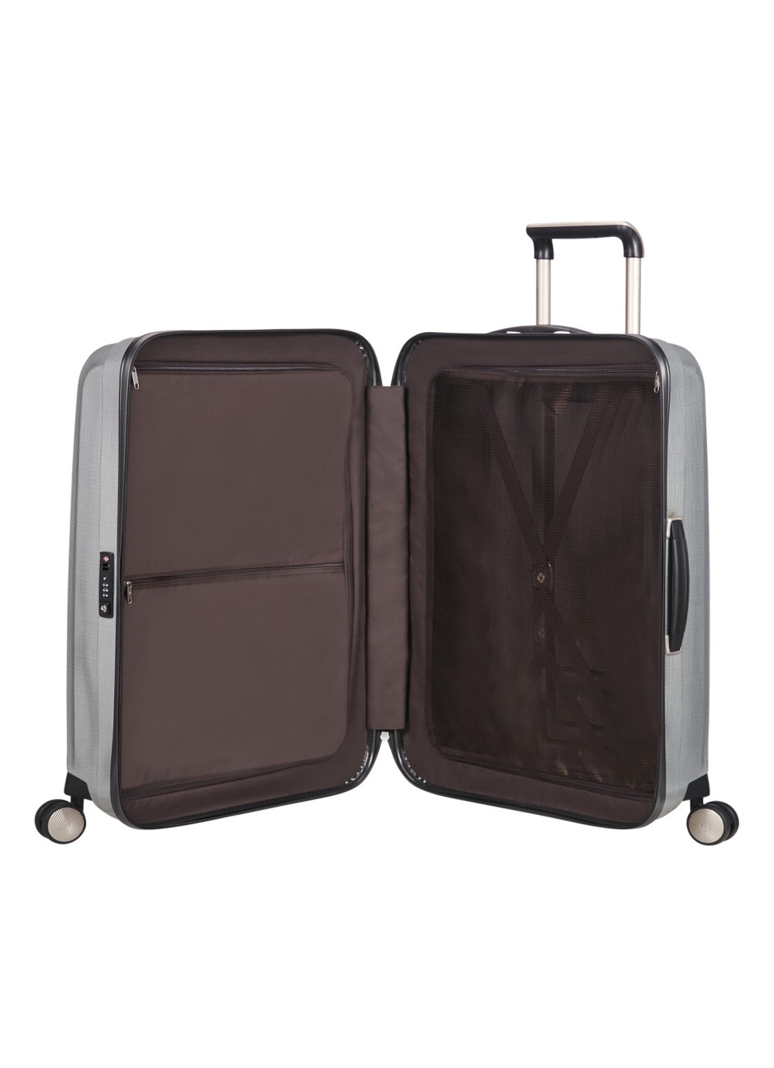 Samsonite Lite-Cube spinner 76 cm - voorkant 2 silver / zilver