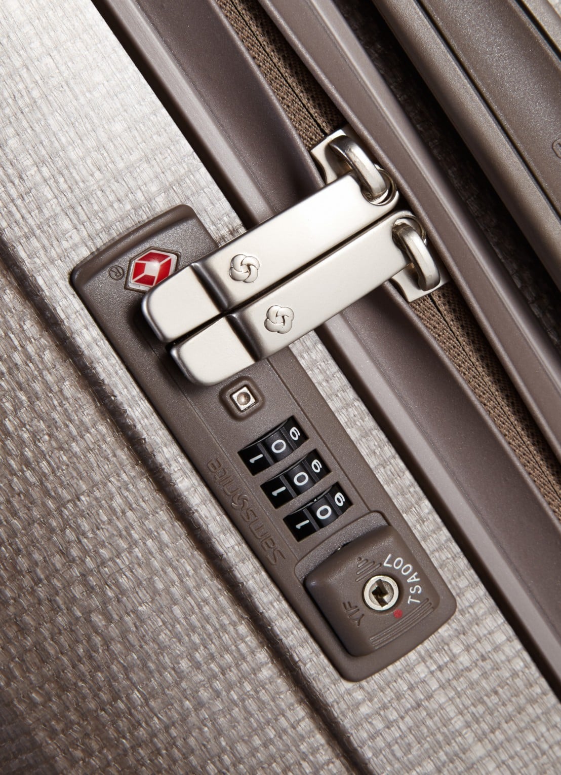 Samsonite Lite-Cube spinner 81 cm - detail ivory gold