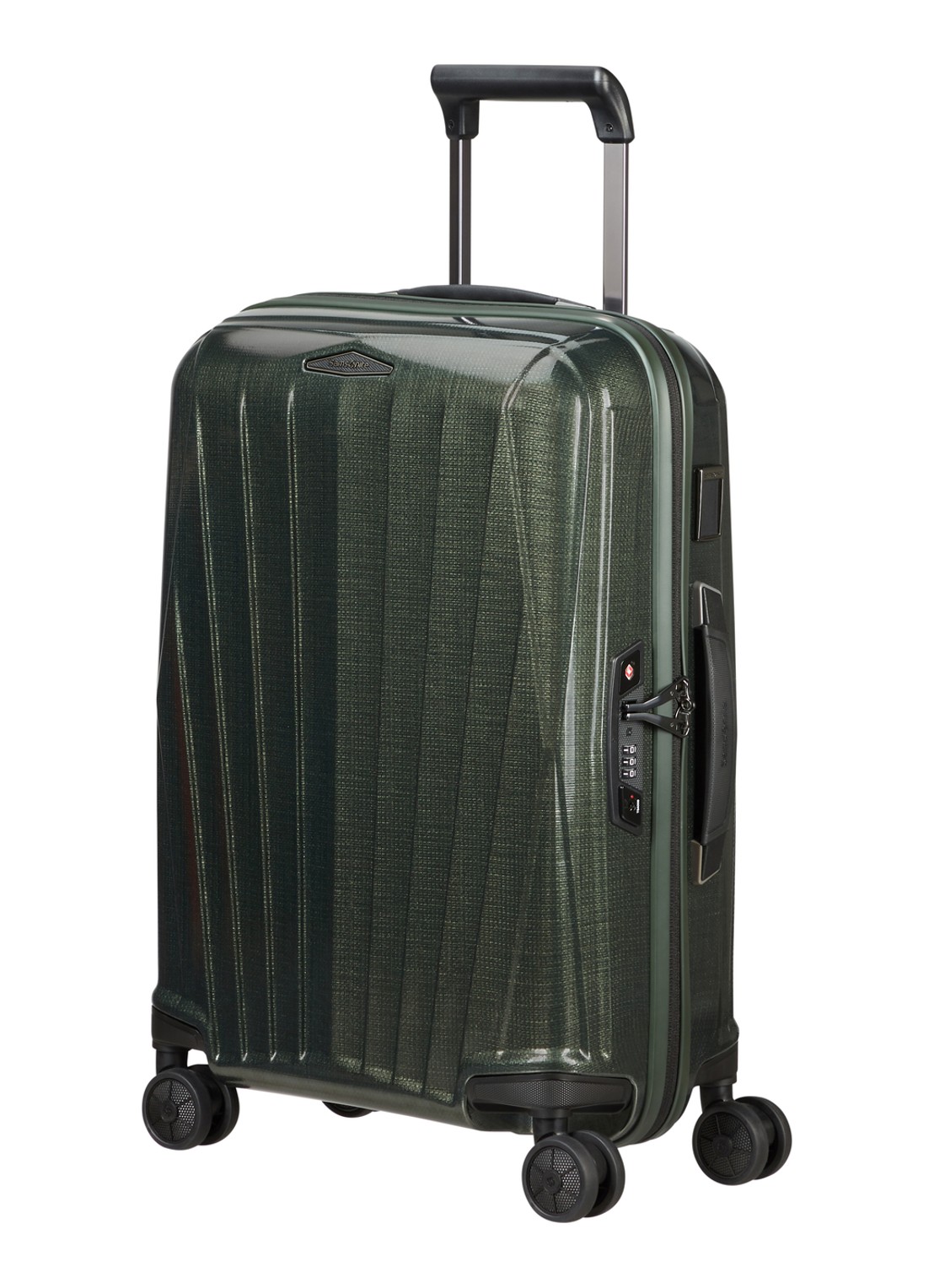 Samsonite Major-Lite spinner 55 cm - voorkant 4 donkergroen