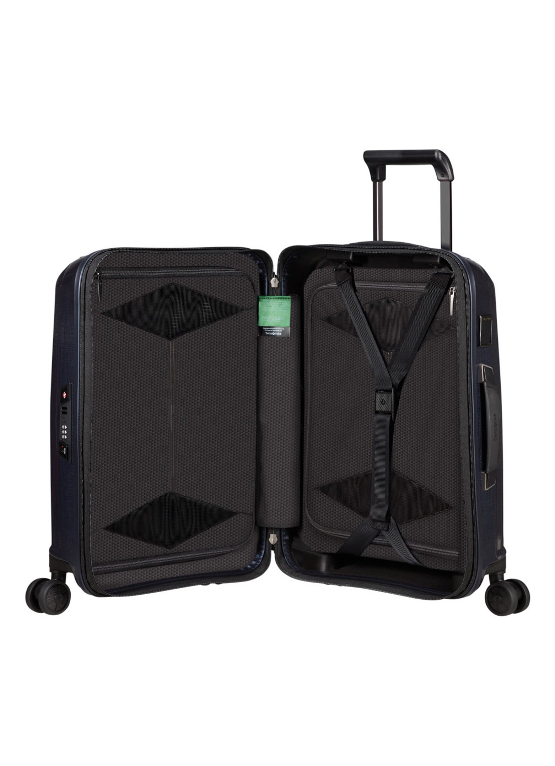 Samsonite Major-Lite spinner 55 cm - voorkant 2 donkerblauw