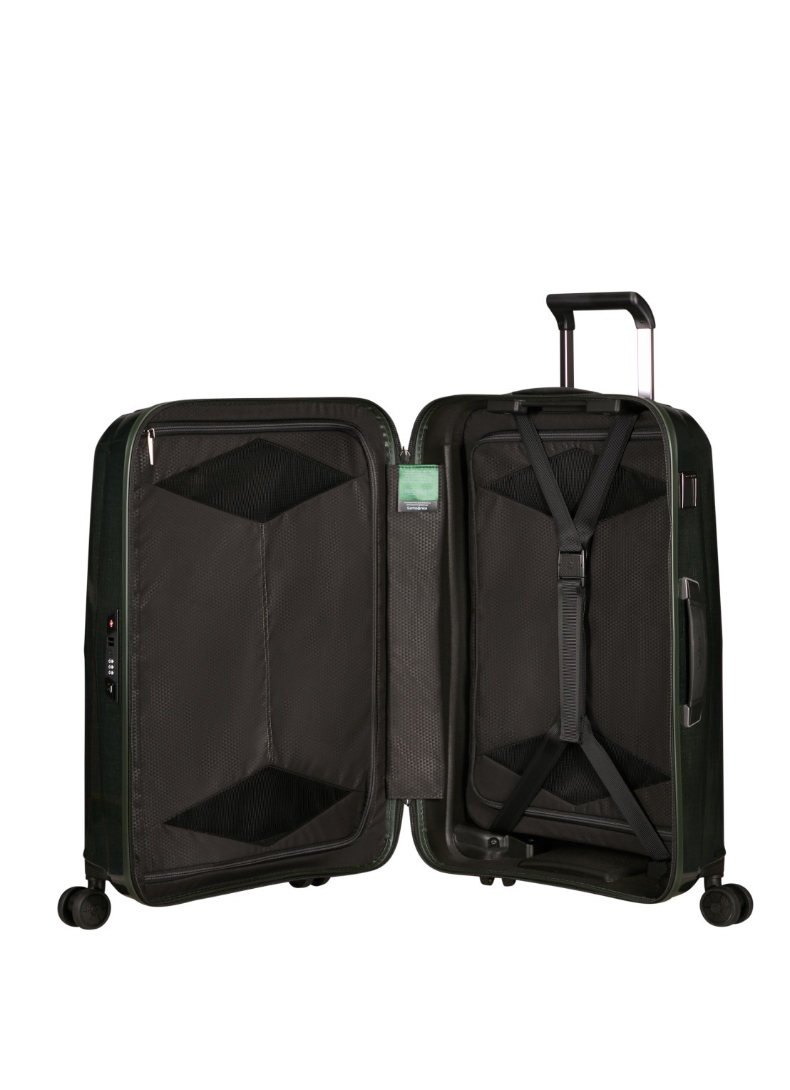 Samsonite Major-Lite spinner 69 cm - voorkant 2 donkergroen